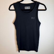 Under Armour Womens Black HeatGear Compression Tank Top S Activewear Athlesiure