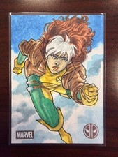 Marketplace image: 2025 Topps Chrome Deadpool Rogue X-Men 1/1 Sketch Leon Braojos
