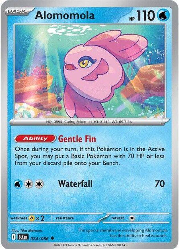 Pokemon Alomomola (24/324) Black Bolt NM