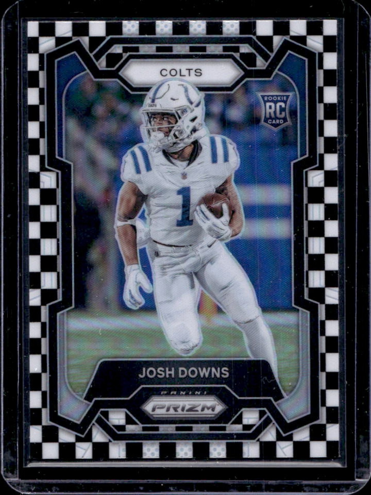 2023 Prizm Josh Downs RC Black and White Checker #345 Colts