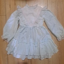 Vintage Bryan Mint Green Ruffles Dress Toddler Baby Lace READ