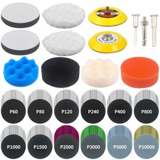 133pcs 3 Inch Sanding Disc Kit, 60-10000 Grit Wet Dry Hook & Loop Sandpaper Pads 0.15 per gallon
