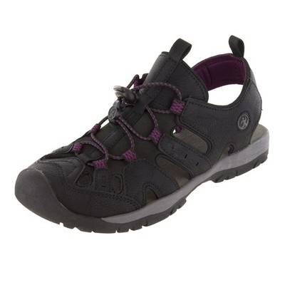 Northside Women's Athletic Sandal, Black/Berry, 9