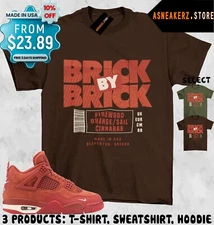 Shirt Match AJ 4 OG Nigel Sylvester Brick by Brick Sneaker Tee Sneakerhead Label