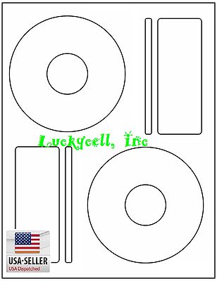 2000 CD DVD Laser / Ink Jet Labels Compatible to Memorex 1000 Sheets Large Core