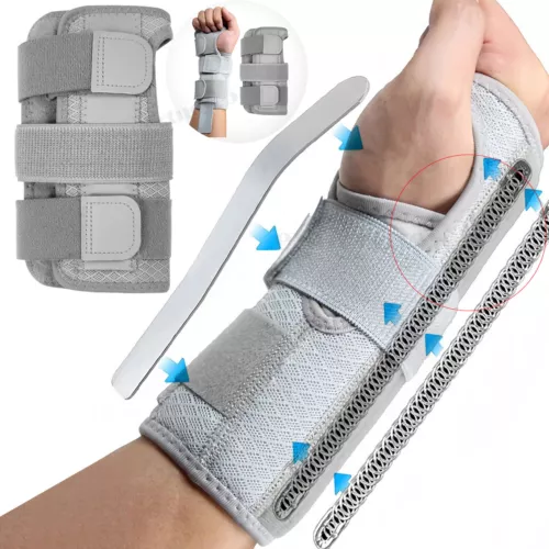 Left/Right Wrist Support Brace Splint Carpal Tunnel Hand Sprain Arthritis Sports - Picture 1 of 20