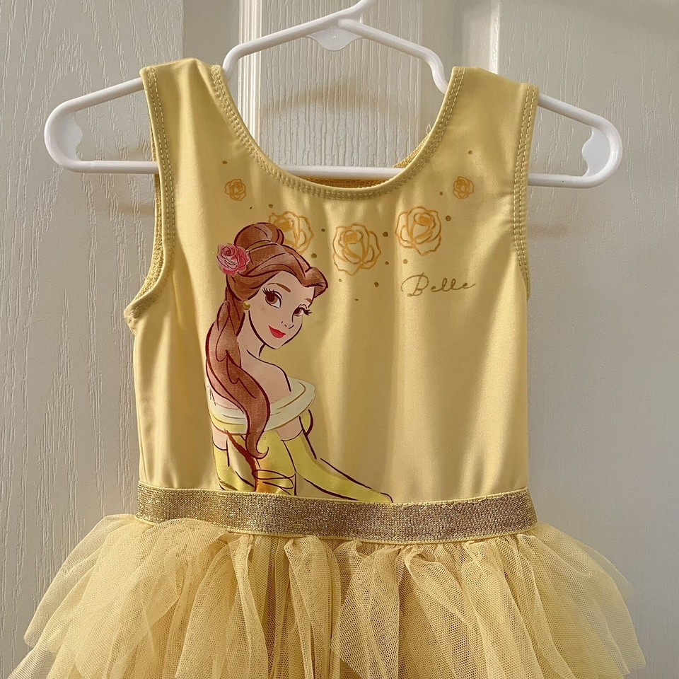 Disney Princess Yellow Belle Ruffle Tulle Dress Beauty and the Beast