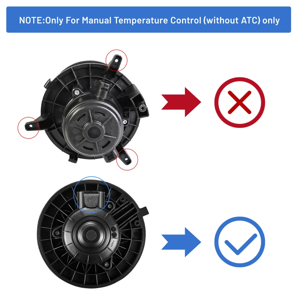 HVAC Heater Blower Motor Fan for GMC Chevy Silverado Tahoe Sierra Yukon Cadillac Foto 3 de 4