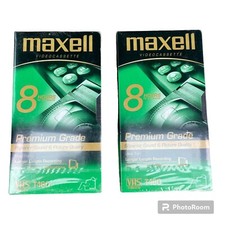  2 Maxell VHS Premium Grade Tapes T-160 Video Cassette 8 HR Lot of 2 New Sealed