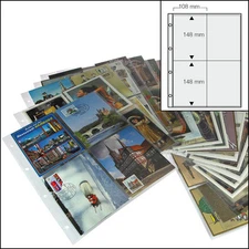 10 A4 Photo Sleeves Postcard Sleeves 4 Pockets 10x15 Cm Safe 5471