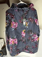 Nwt Joules Size Us 6 Uk 10 Navy Blue Ditsy Floral Right As Rain Jacket Hood