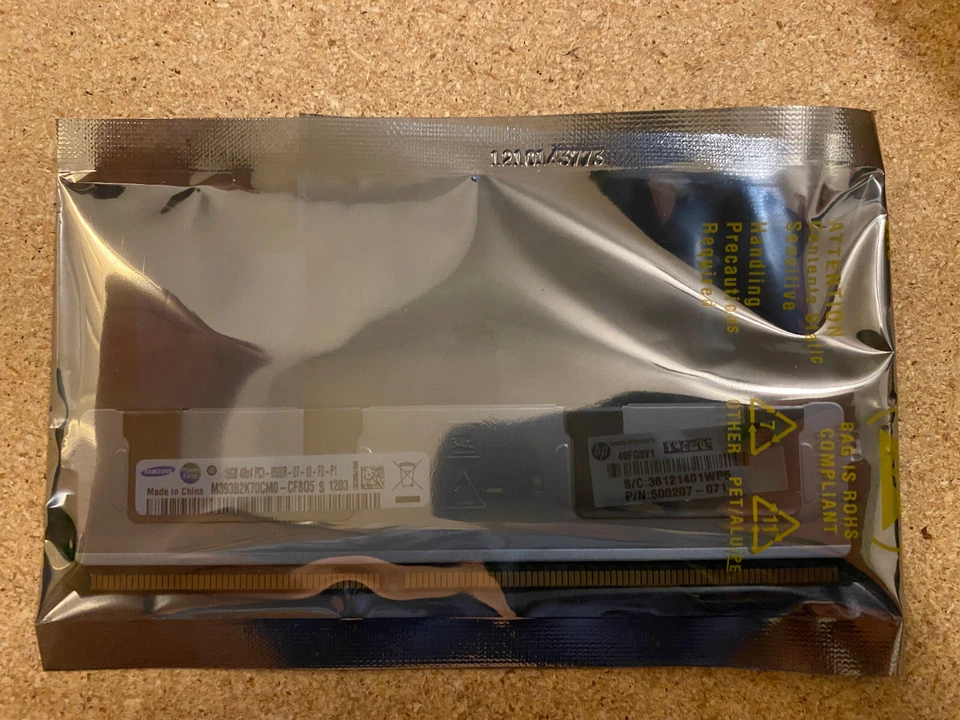 HPE 16GB 1066MHz DDR3 PC3-8500R 512Mx4 RDIMM Server Memory - Brand New - Image 3 of 4