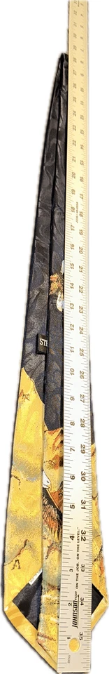 Soaring Eagles Men's Bald Eagle Necktie Patriotic Animal Bird Blue Neck Tie - Image 4 of 4