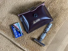 Travel Double Edge Safety Razor with Leather case Shaving Set Kit