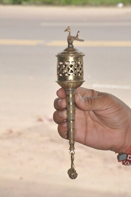 Vintage Brass Unique Shape Handcrafted Fine Quality Jali Cut Baby Rattle  Toy UK