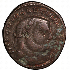 Diocletian 299-300 AD Nummus Folis Coin ? Antioch Mint ? RIC V#52a ? Bronze