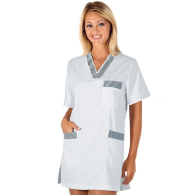 PACE PROFESSIONAL - DAMEN BAUMWOLLJACKE FÜR KRANKENSCHWESTERN UND KNOCHEN - ''V-AUSSCHNITT''