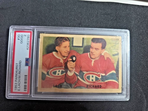 1953 Parkhurst #30 Elmer Lach/Maurice Richard PSA 2 Good