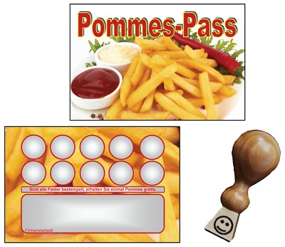 Bonuskarten Treuekarten Kundenkarten Pommes Frites Fritten Bistro Imbiss Stempel
