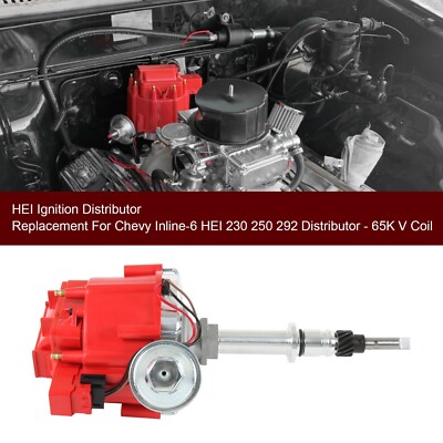 Hei Coil Complete HEI Distributor Kit - 65K Coil For Chevy Inline 6 (230/250 /292) - Fits 6522R Sbc Distributor Hei Coil Complete HEI Distributor Kit - 65K Coil For Chevy Inline 6 (230/250 /292) - Fits 6522R Sbc Distributor