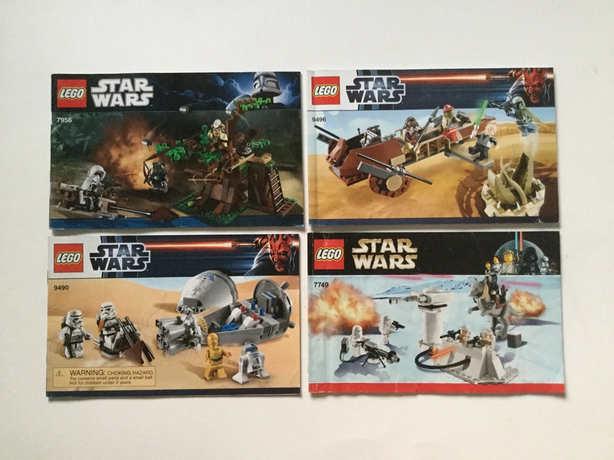 Lego Star Wars Attack Desert Skiff Echo Base Instructions x4 | eBay