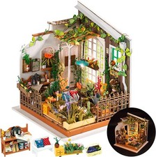 DIY Miniatur Puppenhaus Bausatz Realistisches Mini 3D Holzhaus Miller Garten
