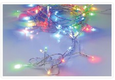 96 x LED Lichterkette Innen Batteriebe bunt / multicolor Weihtnachtsbeleuchtung