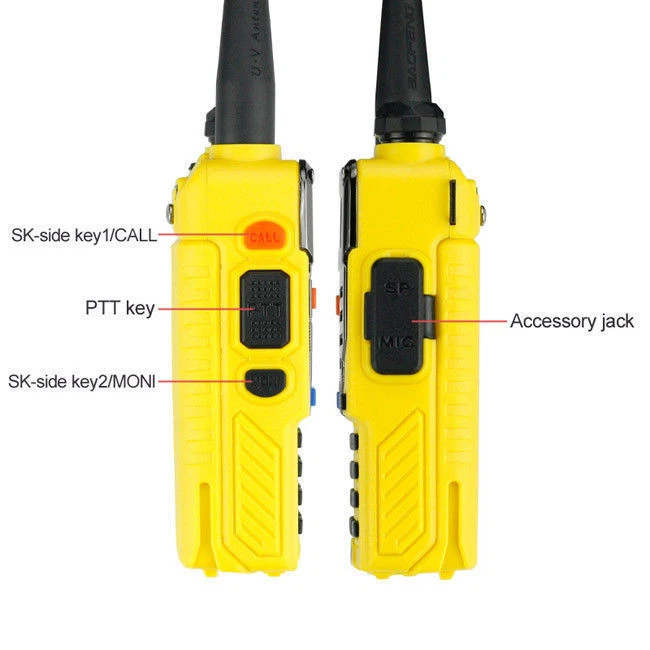 Baofeng UV-5R+ Plus Qualette Yellow 2m/70cm VHF UHF MHz FM Ham Two-way Radio US - Image 3 of 4