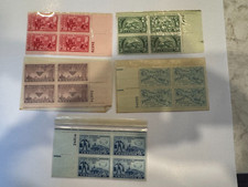 US MNH Postage Stamps - 5 Different 3c Plate Blocks - actual lot pictured 210
