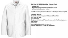 ESD Anti-Static 30 inch LAB JACKET Coat Tech Unisex WHITE BLUE KK16 2nd Red Kap