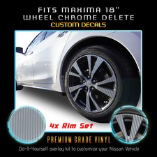 For 2016-2020 Nissan Maxima 18 Wheels Rim Chrome Delete Kit Matte Carbon Fiber