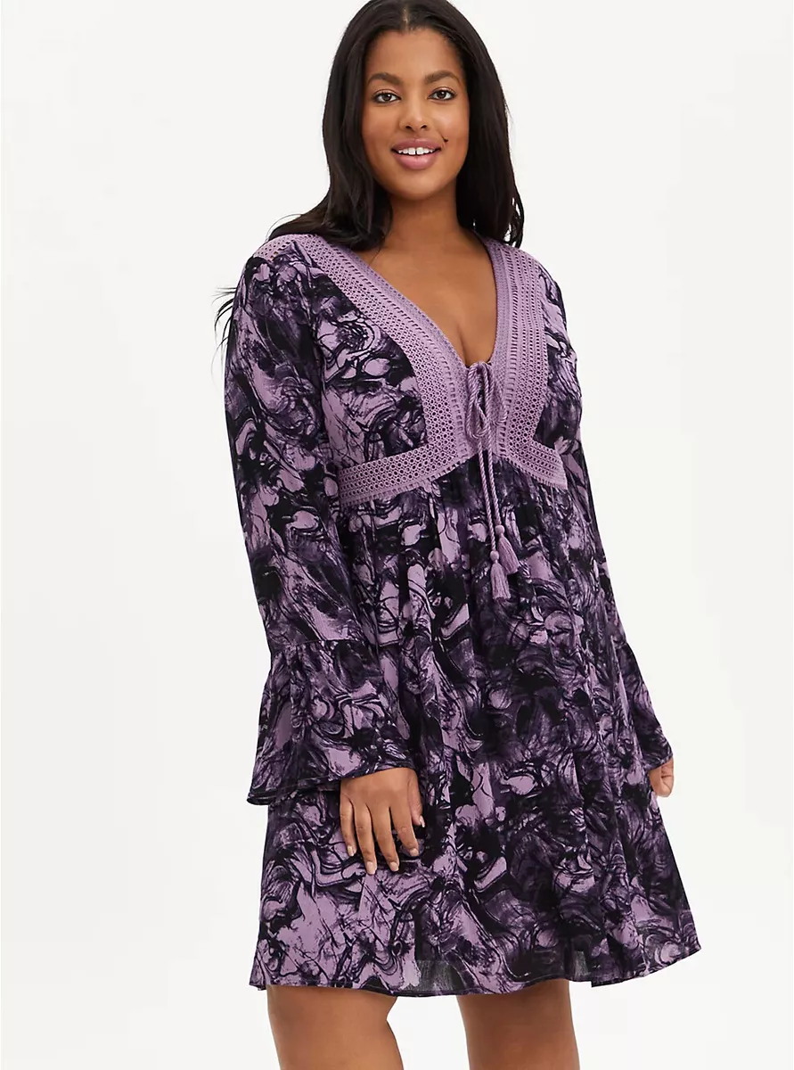 Torrid purple cheap lace dress