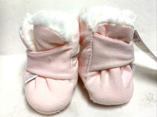 Capelli New York Toddler Slipper Socks with Faux Fur Lining Adjustable Closure