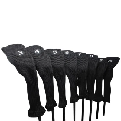 MAJEK GOLF Majek All Hybrid Golf Club Black Protective Sleek New Acrylic Headcover Set 3-PW