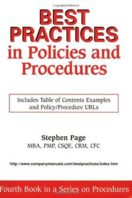 Best Practices in Policies and Procedures - Paperback - VERY GOOD