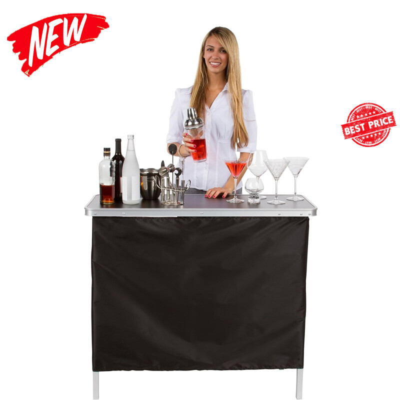 Portable Bar Table Carrying Case Included Collapsible Home Garden Party Tables