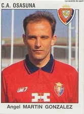 N°181 ANGEL MARTIN GONZALEZ CA OSASUNA CHROME STICKER PANINI LEAGUE 1994