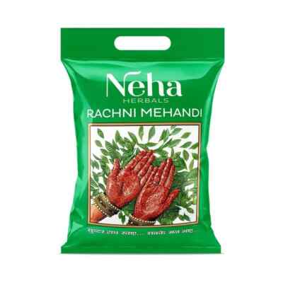 Neha 100% Herbal Rachni Mehandi - 1000gram + 1 free hair brush  USPS ship