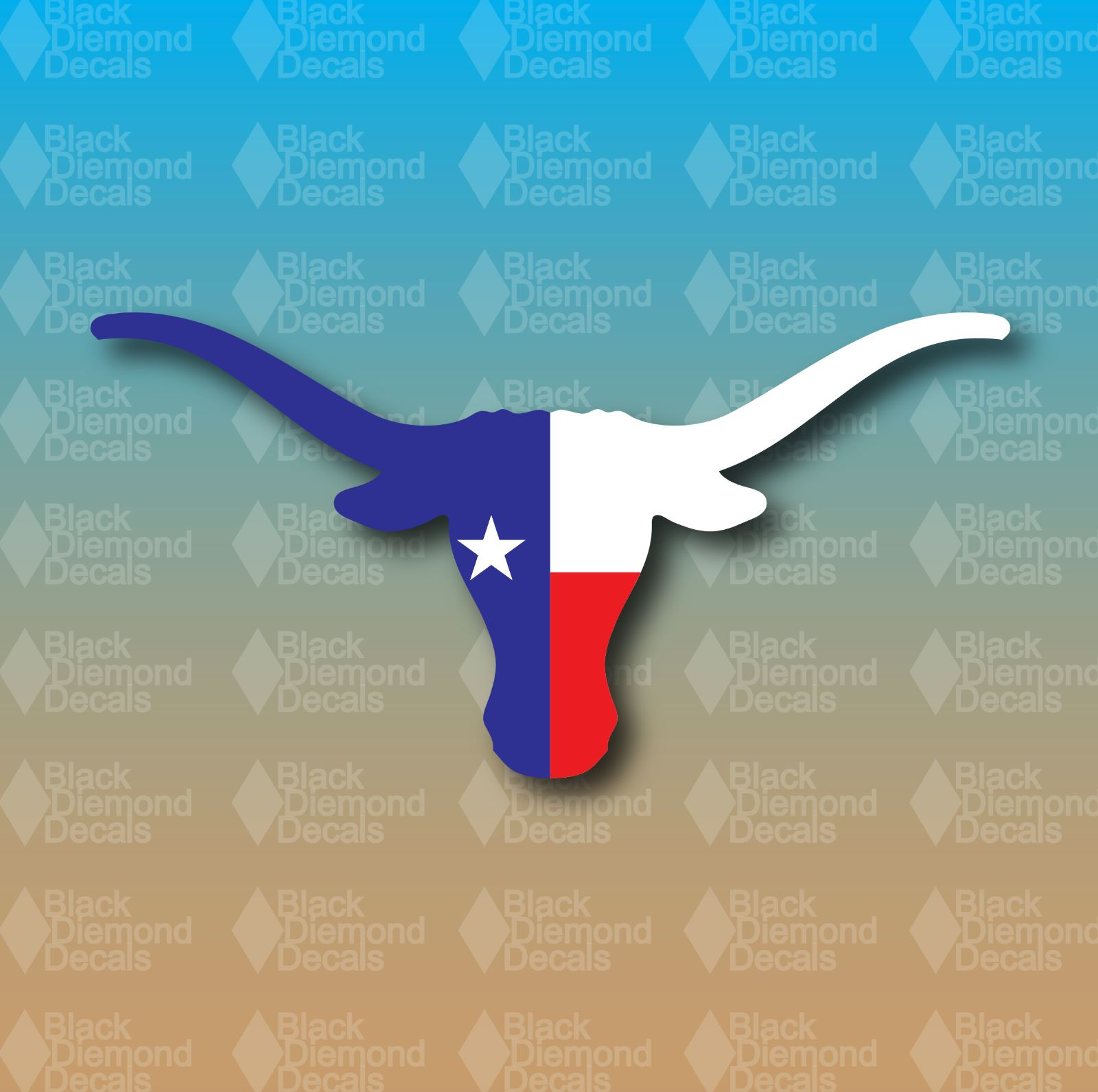 Texas Longhorn State Flag Star USA College School Custom Window Vinyl