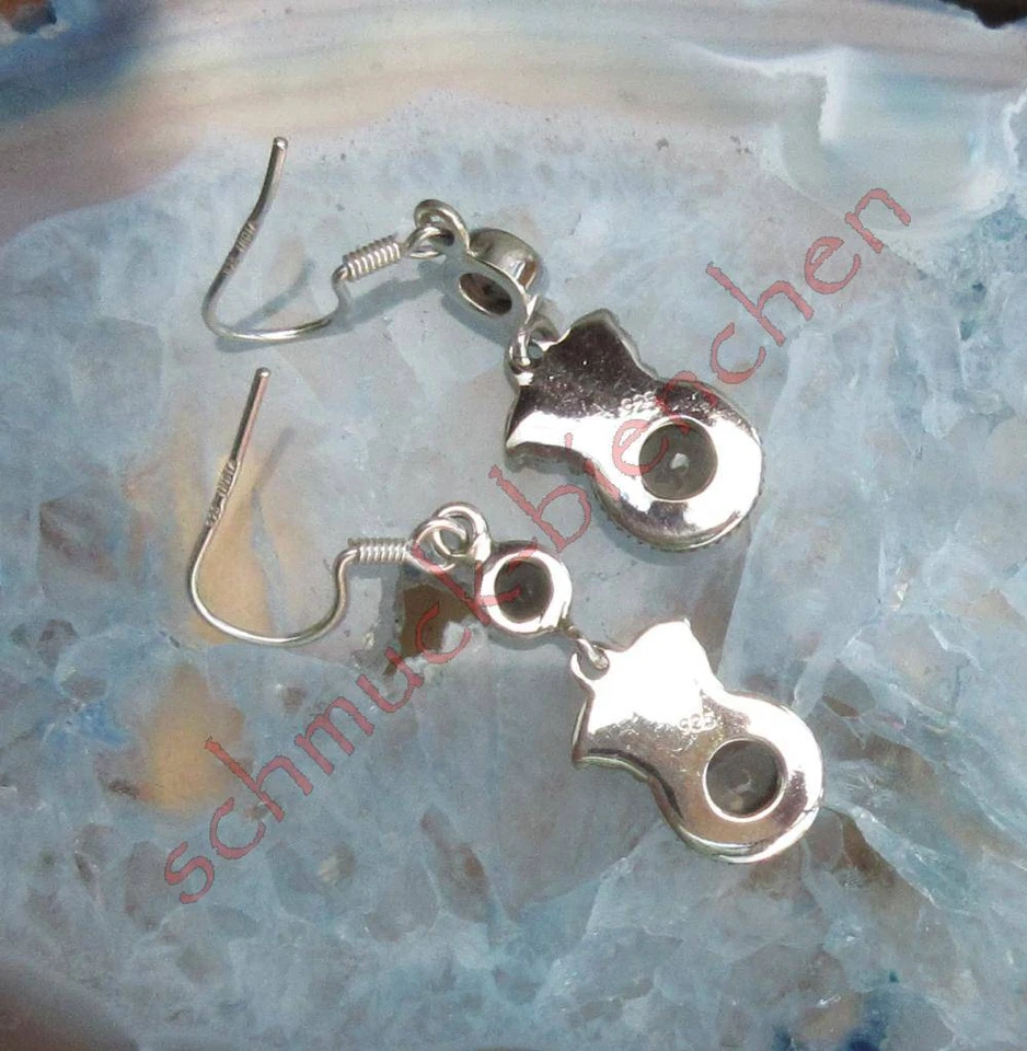 Rx Orecchini Spirale Quarzo Affumicato Argento Sterling 925 Zodiacale Bilancia - Immagine 3 di 3
