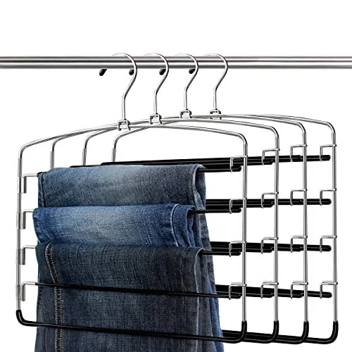  Hangers Space Saving Clothes Hanger 2 Packs Swing Arm