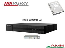 DVR HIKVISION 8 CANALI IBRIDO CLOUD 4 MPX AHD HD 2 TB  HWD-6108MH-G2