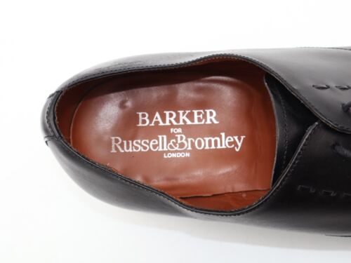 Barker Russell & Bromley Shoes Formal Derby Leather Black Size UK 9.5 - Picture 2 of 8