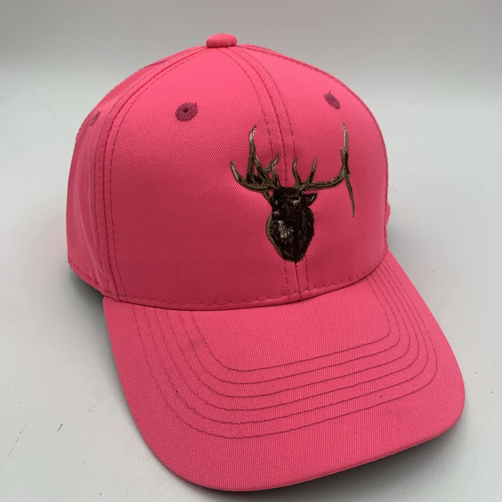 North Park Colorado Hat Pink Elk Bust Strap Back By Outdoor Cap