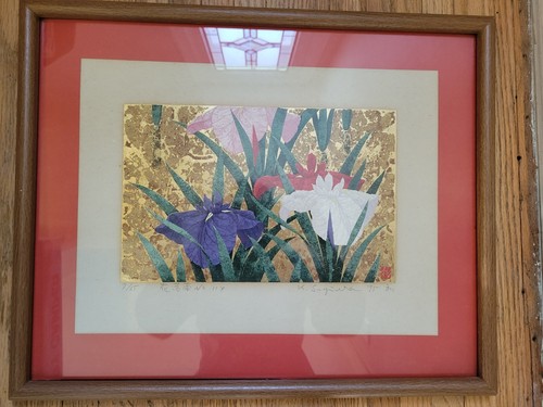 Kazutoshi Sugiura Silk Screen 'Iris No.114' Signed Limited 7/65  1995 - Picture 2 of 6