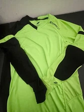 Storelli ExoShield Gladiator Soccer Goalkeeper Jersey Men Sz M Hi-Vis Green Vent