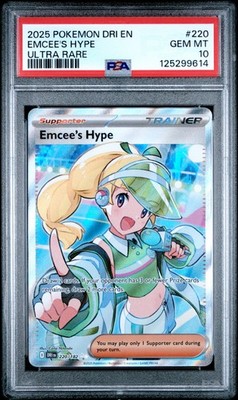 2025 POKEMON DRI EN-DESTINED RIVALS ULTRA RARE #220 EMCEE'S HYPE