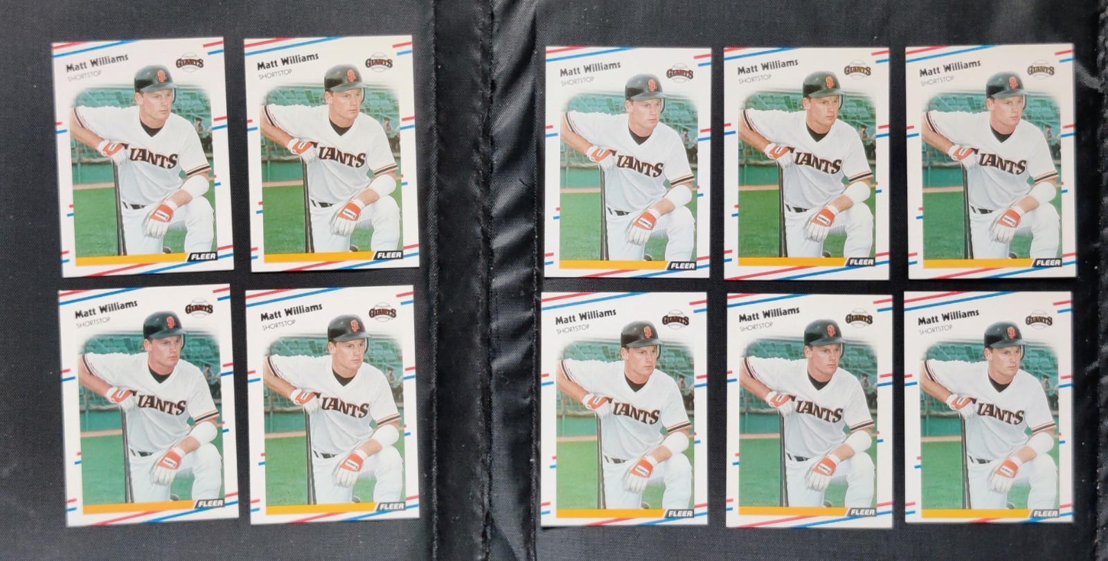 10 x 1988 Fleer #101 Matt Williams Rookie RC Lot San Francisco Giants 