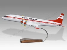 Ilyushin IL-18 IL18 Aeroflot Arctic Desk Wood Airplane Model Small Scale 1/130
