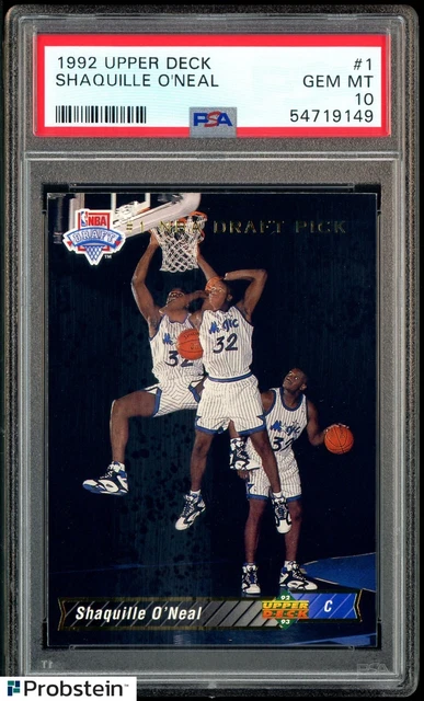 1992-93 Upper Deck #1 Shaquille O'Neal Orlando Magic RC Rookie HOF PSA 10
